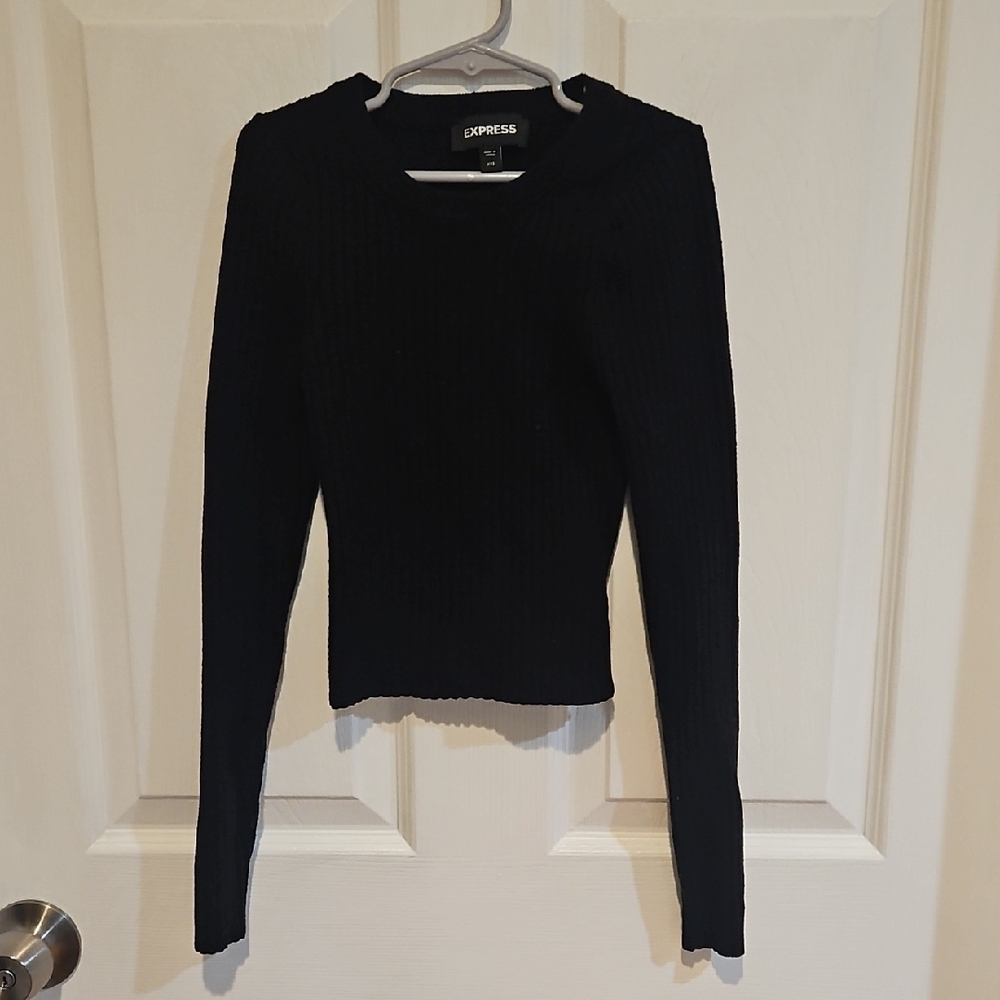 Express Classic Black Knit Top